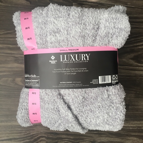 Luxury Premier Collection Cozy Wrap Robe-Grey - Picture 6 of 6